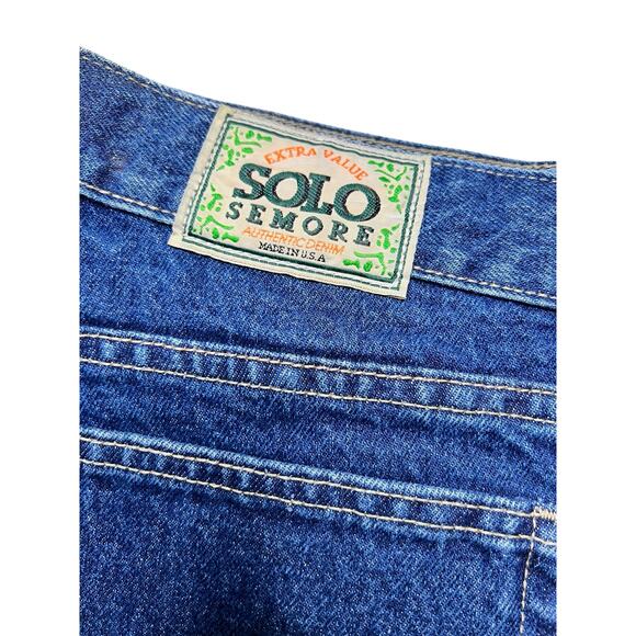 VTG SOLO SEMORE Baggy Loose fit Jeans Denim Men size 42x31 Y2K - Retro Skater - Picture 4 of 11